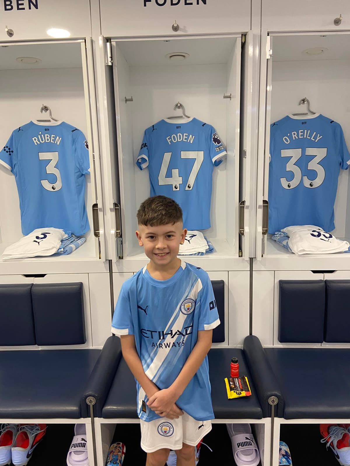 In the Etihad dressing room